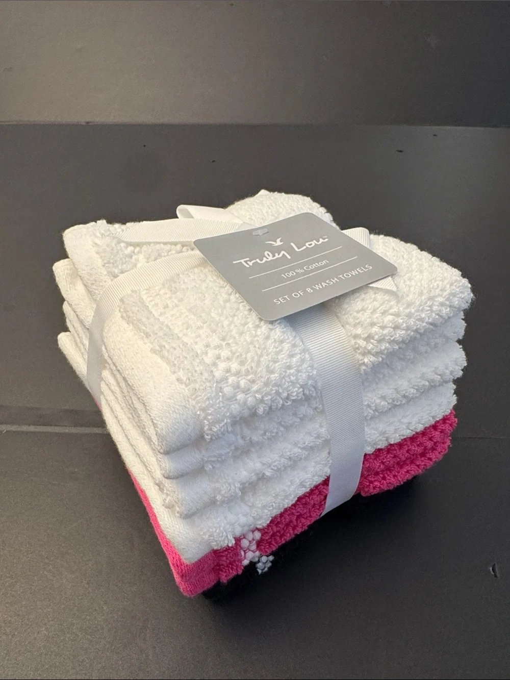 8pc TRULY LOU 💯% Cotton Washcloth Towel Set - 4WT2SNAP2C